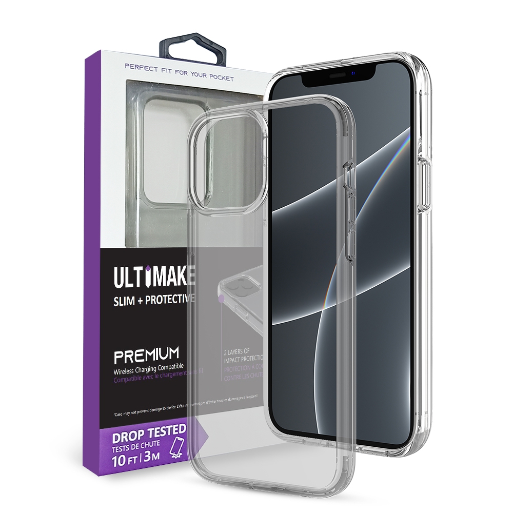 Ultimate Shockproof Case Cover for iPhone 14 Plus-Clear Black