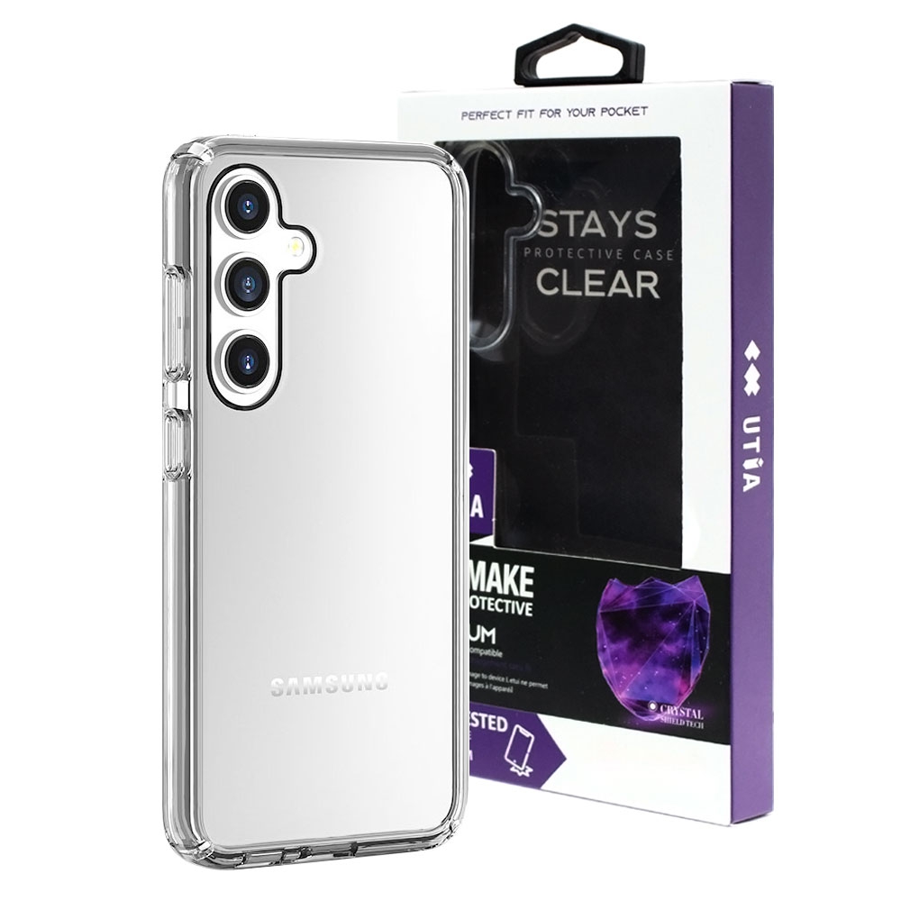 UTIA Ultimake Shockproof Case Cover for Samsung Galaxy S24 Plus / S25 Plus-Clear Black