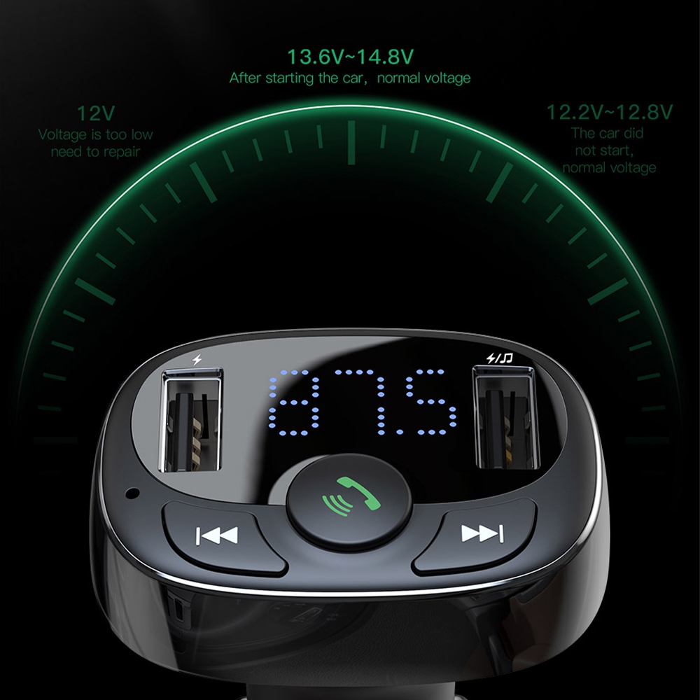 Baseus T Typed S-09A Bluetooth MP3 Car Charger