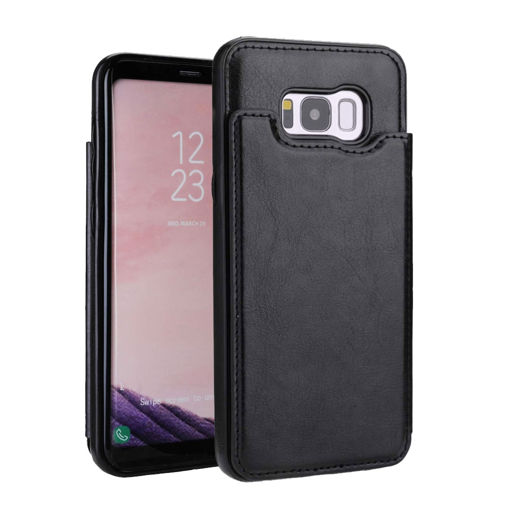 Back Flip Leather Wallet Case Cover for Samsung Galaxy S8 Plus-Rose Gold