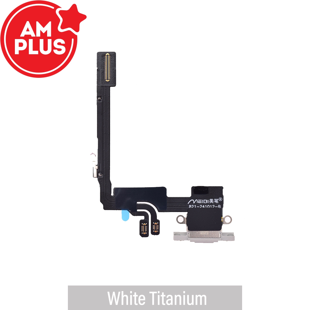 AMPLUS Charging Port for iPhone 16 Pro -White Titanium