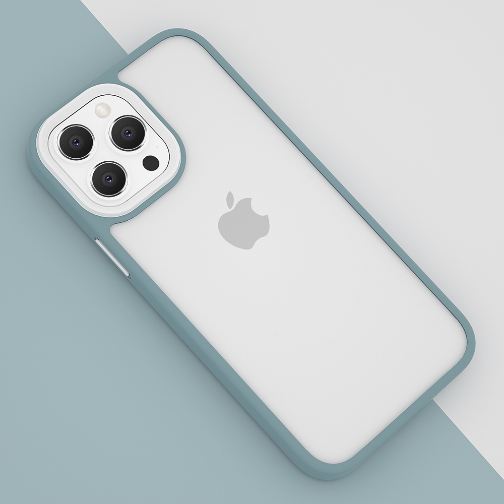 Candy Color Shockproof Hybrid Bumper Case Cover for iPhone 13-Blue