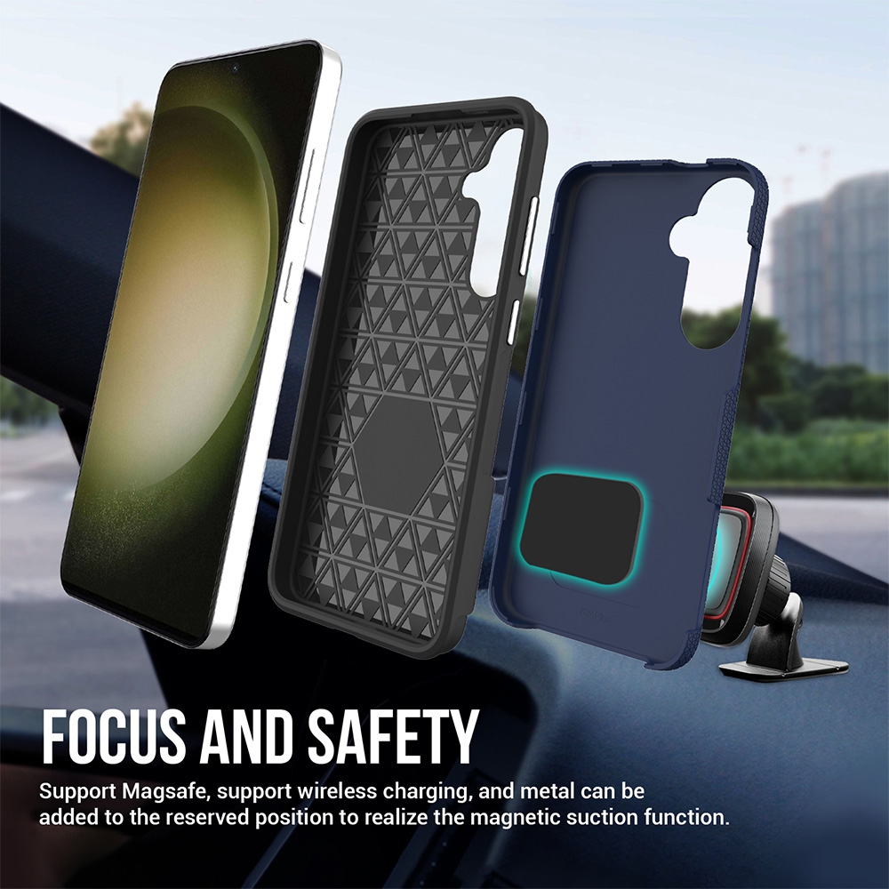 Rhinos Rugged Shockproof Case for Samsung Galaxy S24 Plus-Silver