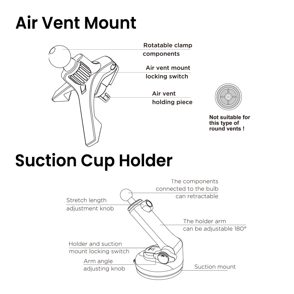 iQuick Magnetic Car Mount Charger with Cooling Semiconductor Radiator IC9 COOLGEAR 15W (IQUICK-C9)