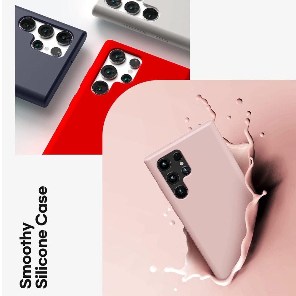 Mercury Silicone Cover Case for Samsung Galaxy S22 Ultra-Red