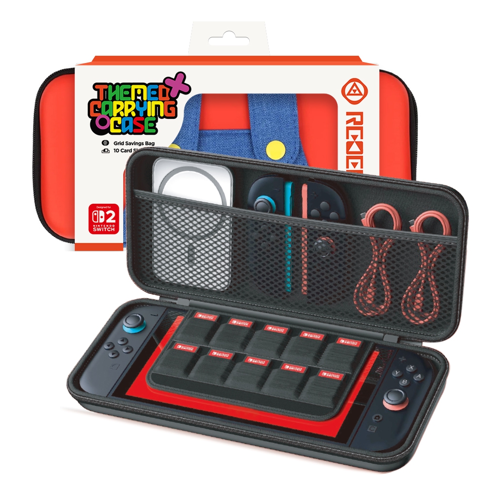 Carrying Case for Nintendo Switch 2-Red+Blue