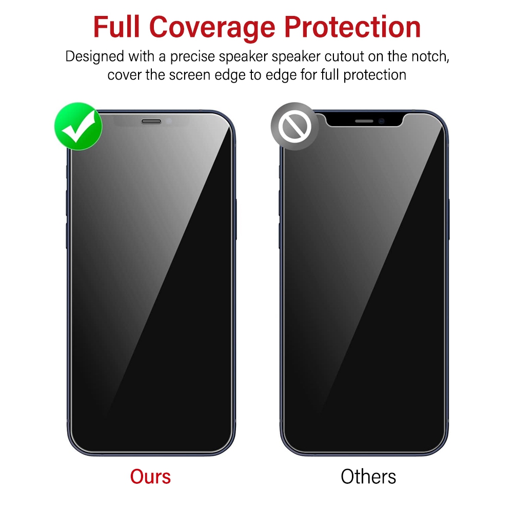 Kinglas 10 Packs Tempered Glass Screen Protector For iPhone 12 / 12 Pro (Diamond Glass & Japan Glue Upgrade)