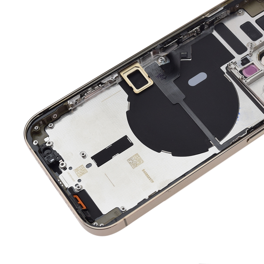 AMPLUS Rear Housing with Small Parts for iPhone 14 Pro-Gold