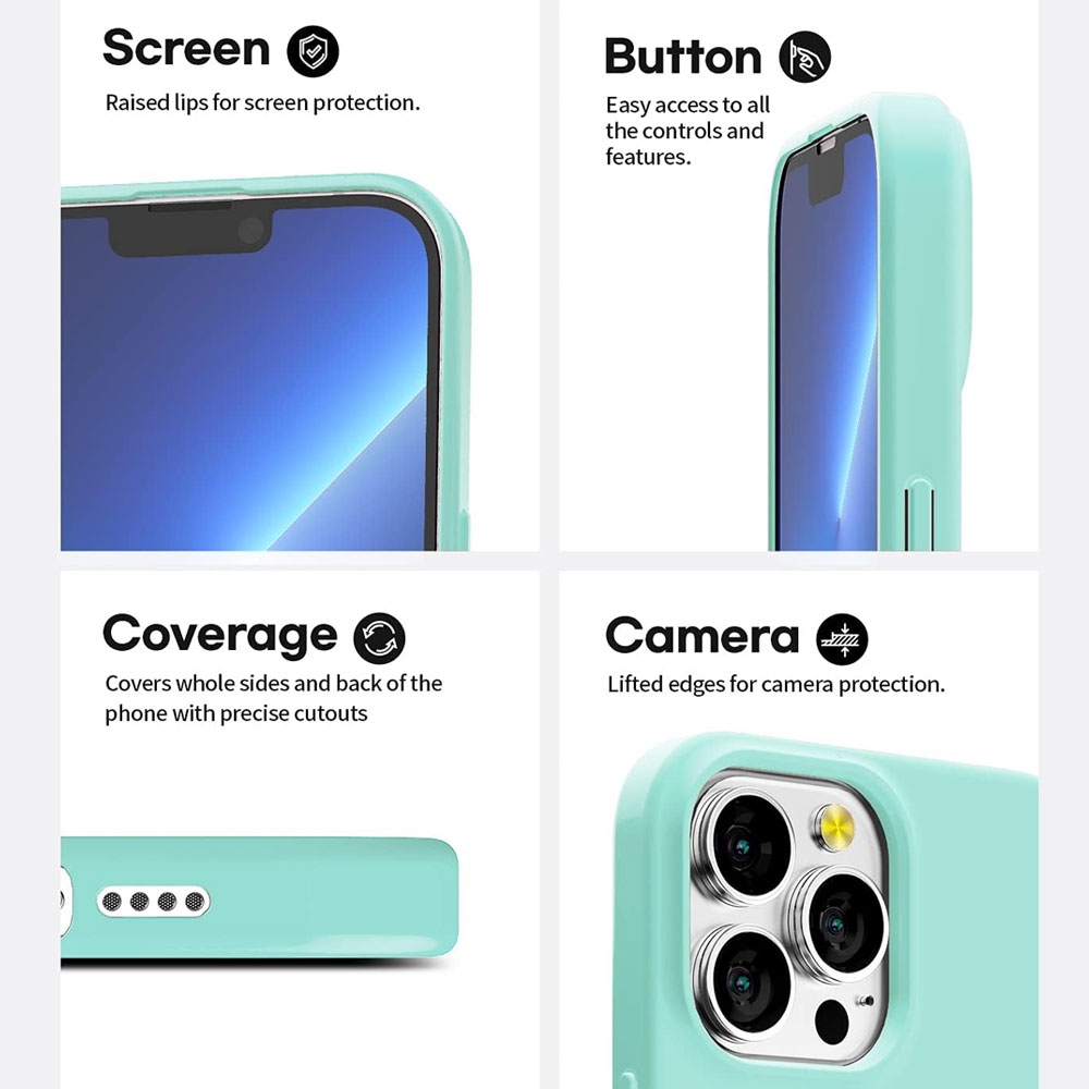 Mercury Soft Feeling Jelly Cover Case for iPhone 16 Pro Max-Mint