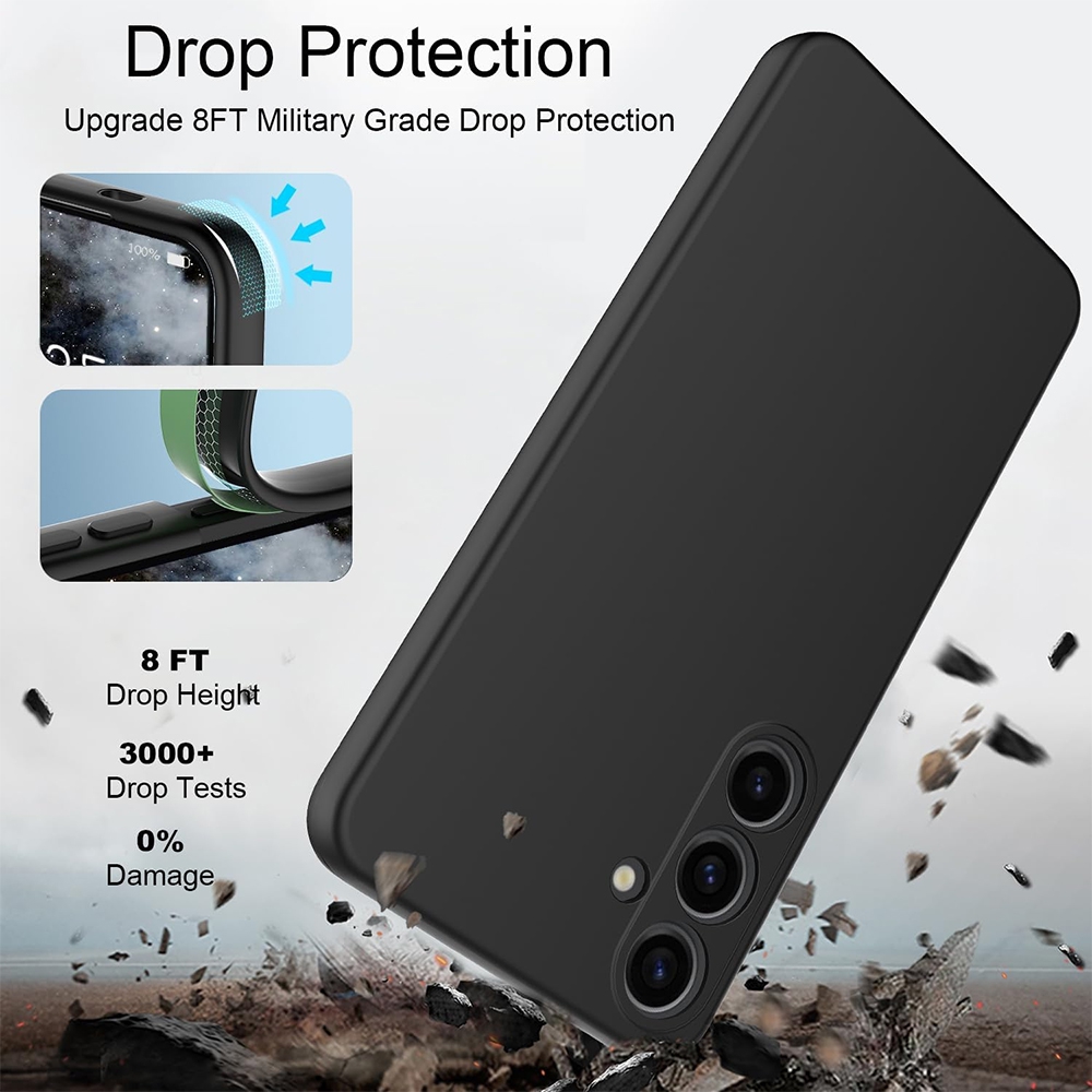 Liquid Silicone Case Cover for Samsung Galaxy S25 Edge-Green