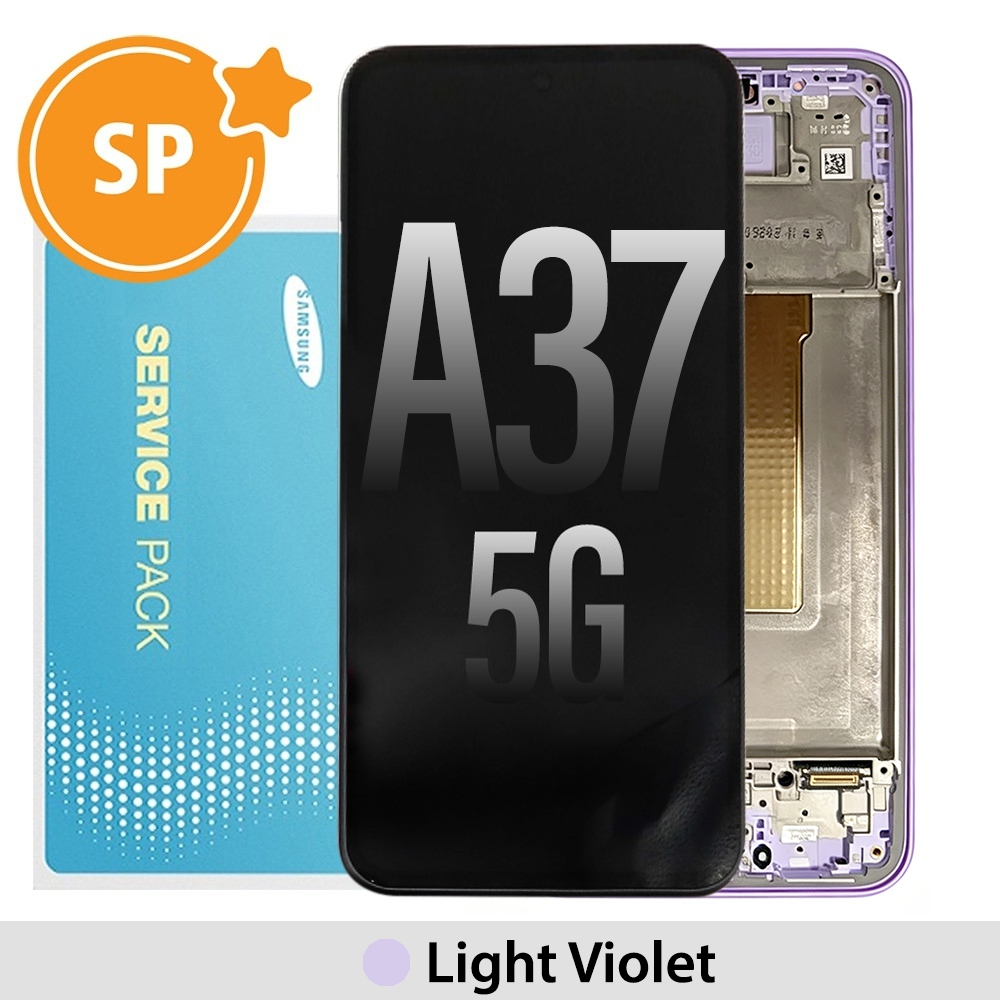Samsung Galaxy A37 5G A376B OLED Replacement with Frame GH82-39232D (Service Pack)-Light Violet