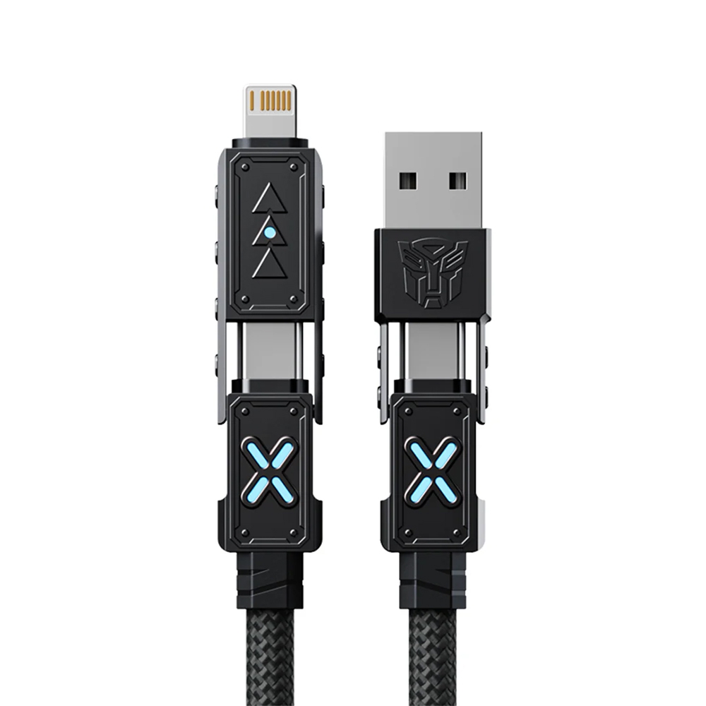 Transformers TF-A12 4-in-1 Fast Charging Cable-Black