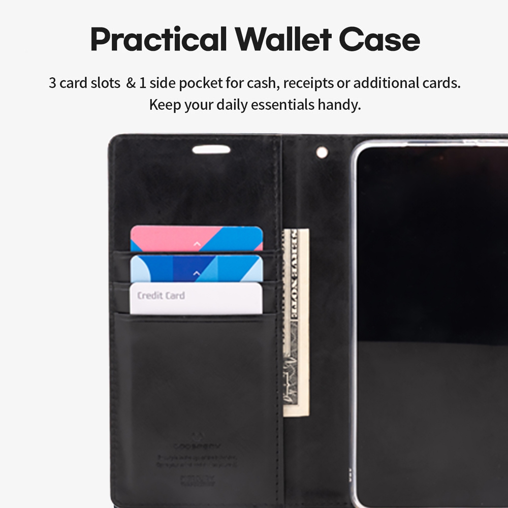 Mercury Blue Moon Diary Case With Magnetic Ring for Samsung Galaxy S26 Plus-Black