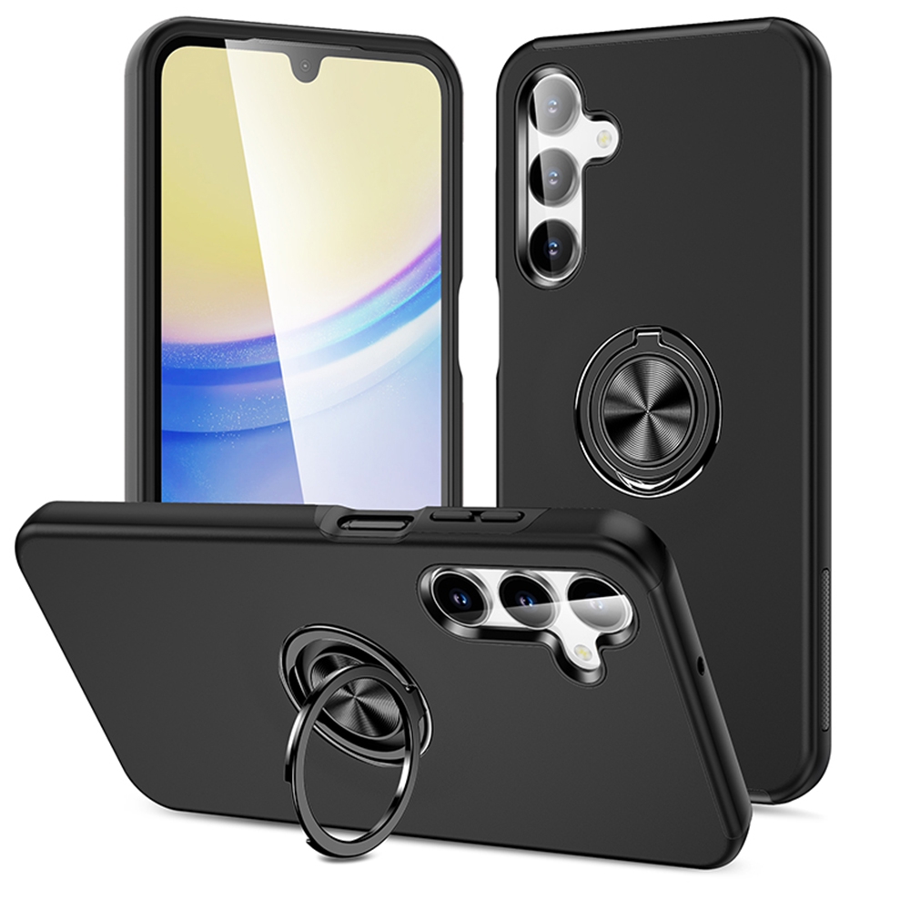 Magnetic Ring Holder Shockproof Case Cover for Samsung Galaxy A17 5G A176B / A26 5G A266B-Black