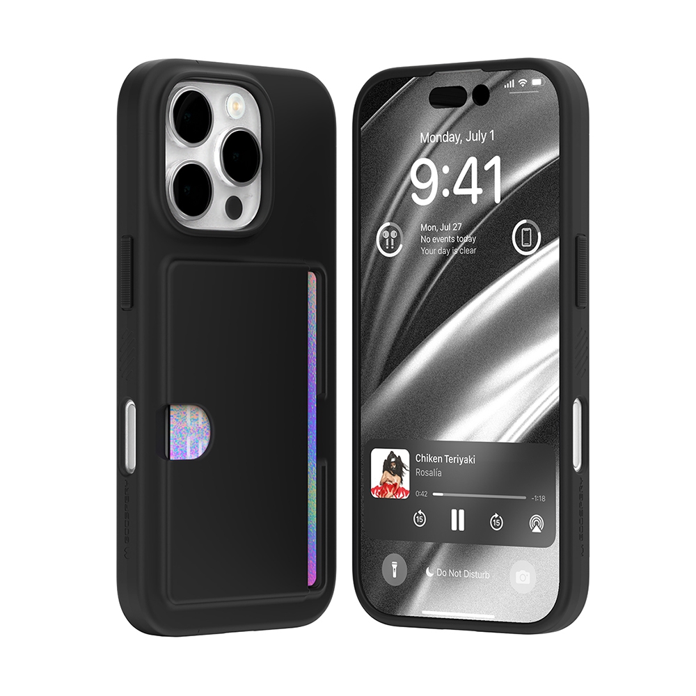 Mercury Goospery Rail 2 Card Case for iPhone 16 Pro-Transparent