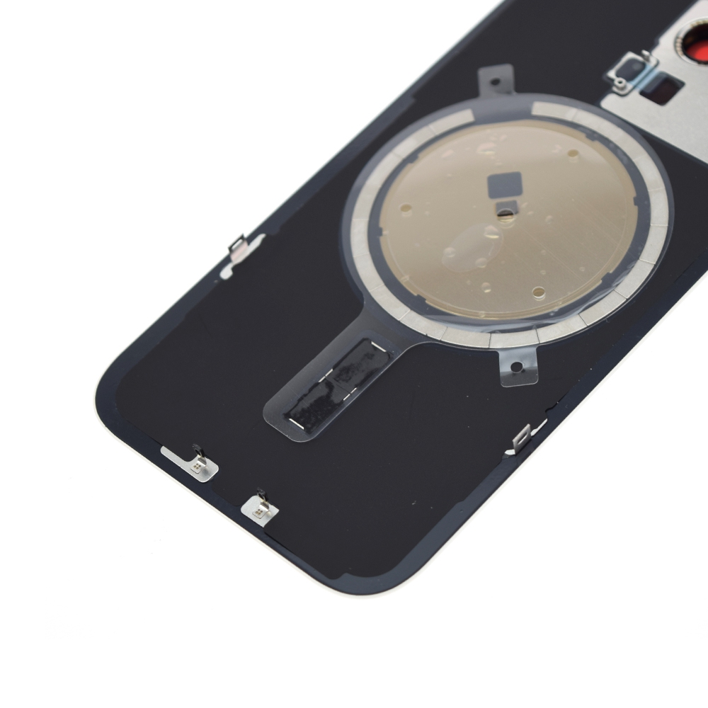BQ7 Rear Cover Glass with Camera Lens Glass and Magsafe Magnet for iPhone 15 Pro (NO LOGO)-White Titanium