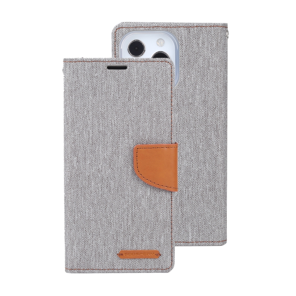 Mercury Canvas Diary Case for iPhone 14 Plus-Black
