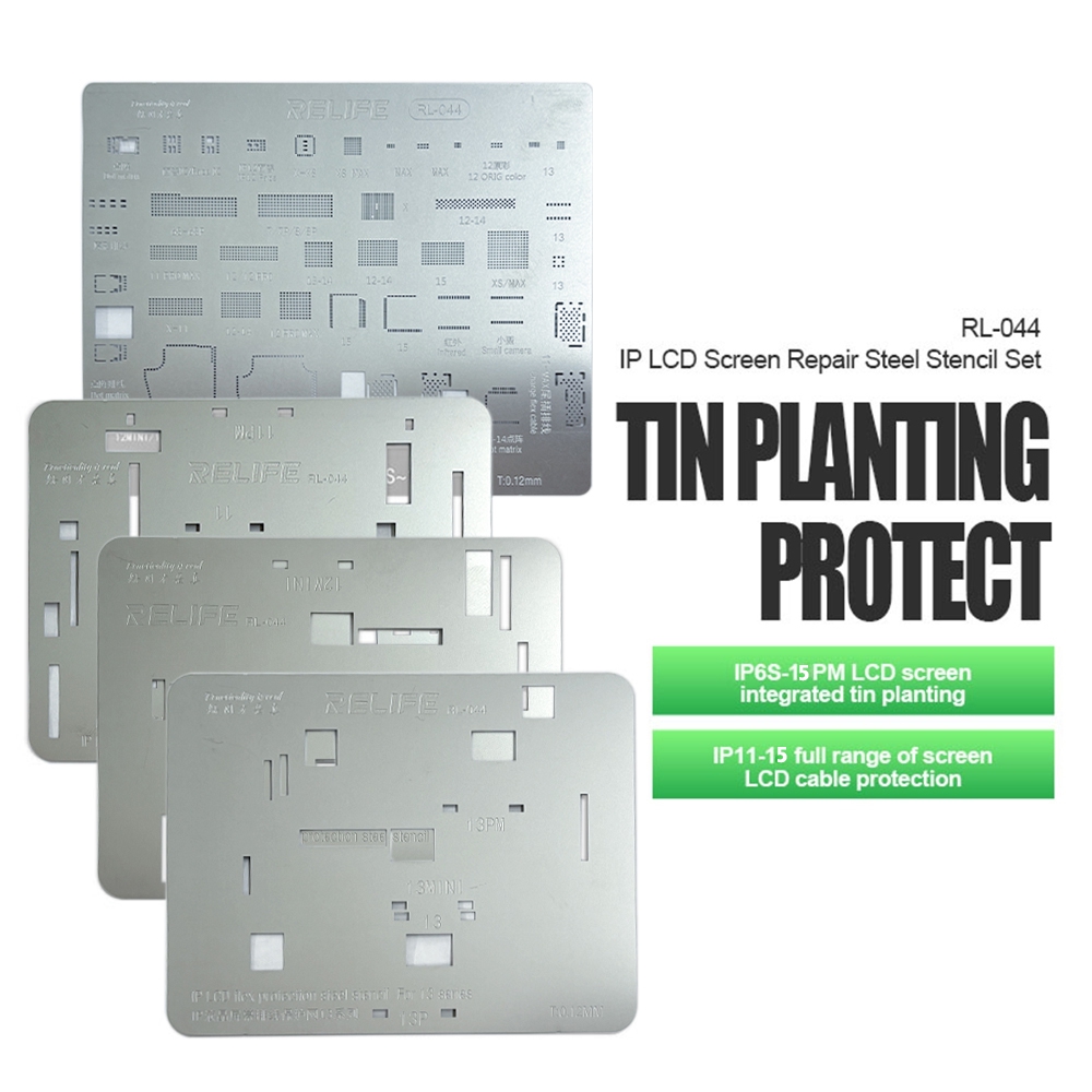 RELIFE RL-044 IP LCD Flex Protection Steel Stencil*iPhone 6s to 15 Pro Max