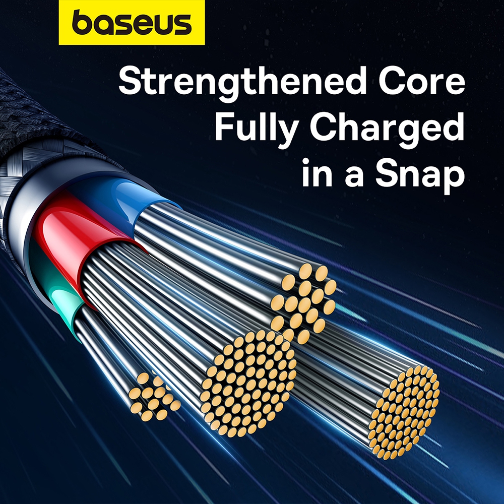 Baseus Unbreakable Series Fast Charging Data Cable USB to iP 2.4A 1m-Black