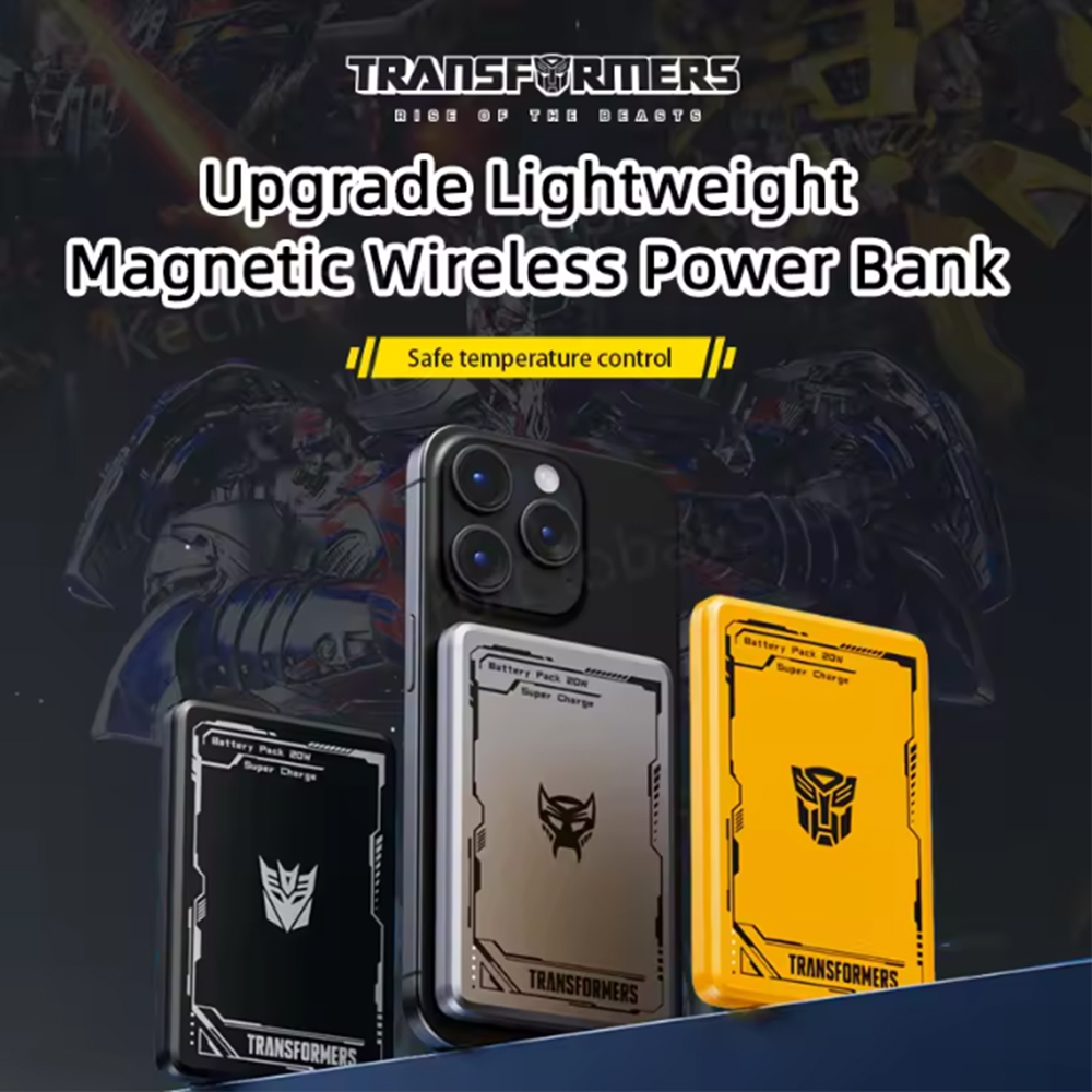 Transformers TF-D29 Thin Wireless Power Bank Magnetic 5000mAh-Grey