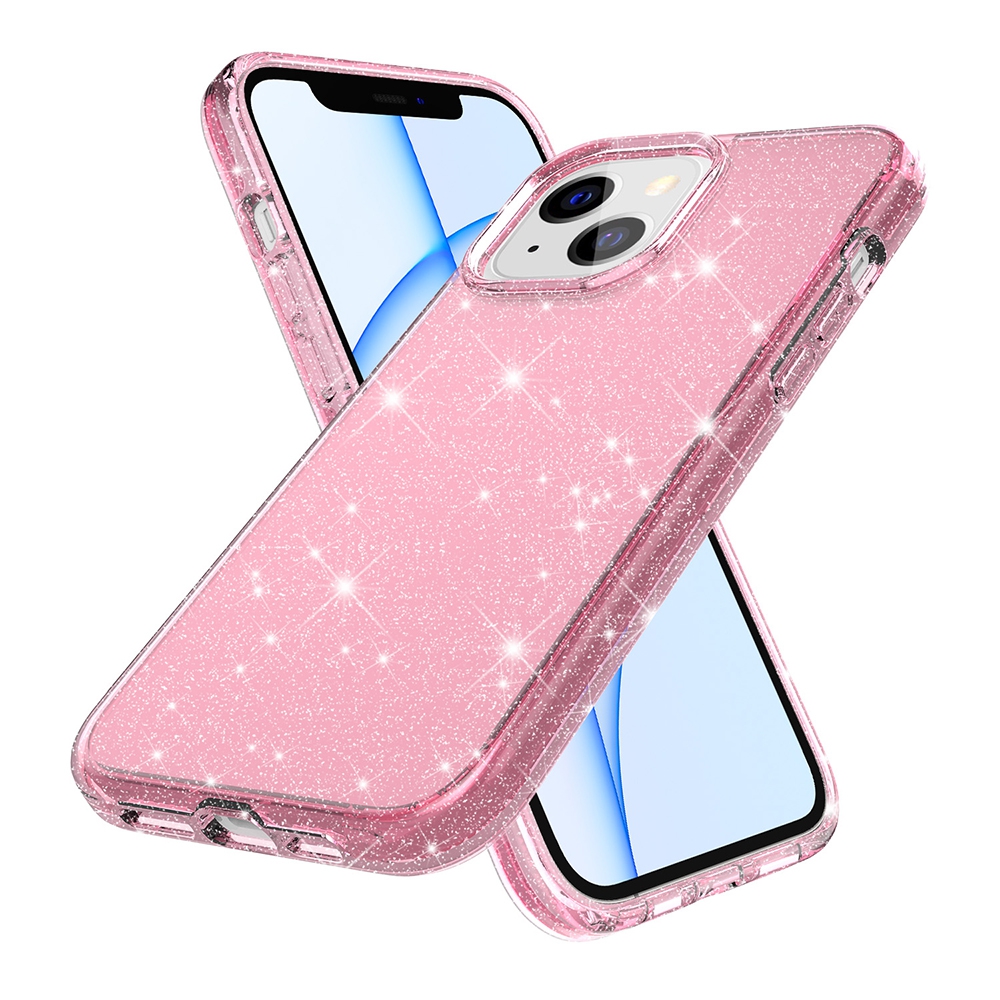 Ultimate Glitter Shockproof Case Cover for iPhone 13-Transparent