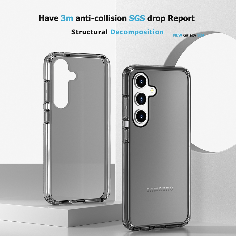 UTIA Ultimake Shockproof Case Cover for Samsung Galaxy S24 / S25-Clear Black