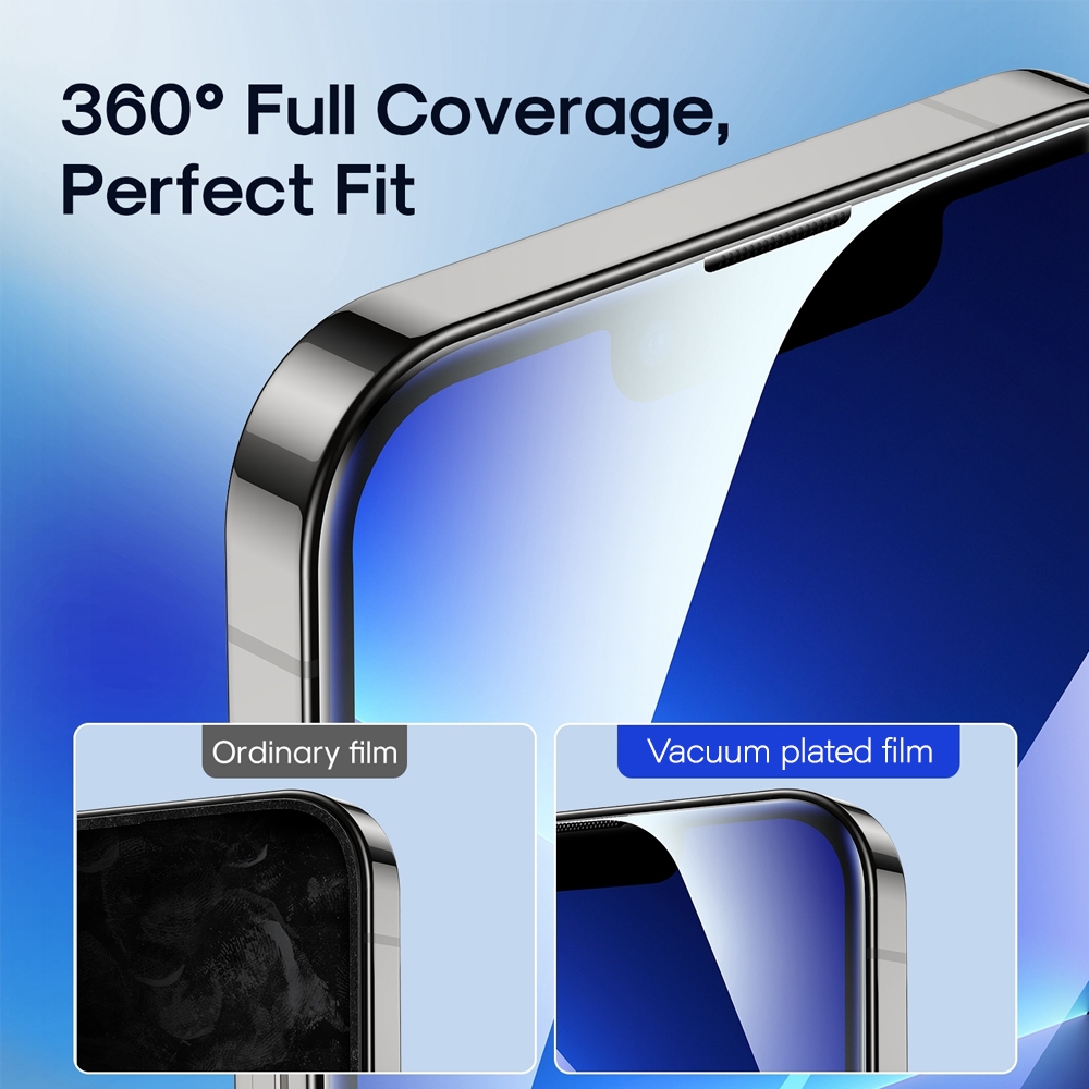 Kinglas 5 Packs 2.5D Full Coverage Silk Printing Black Edge Tempered Glass Screen Protector For iPhone 14 Pro