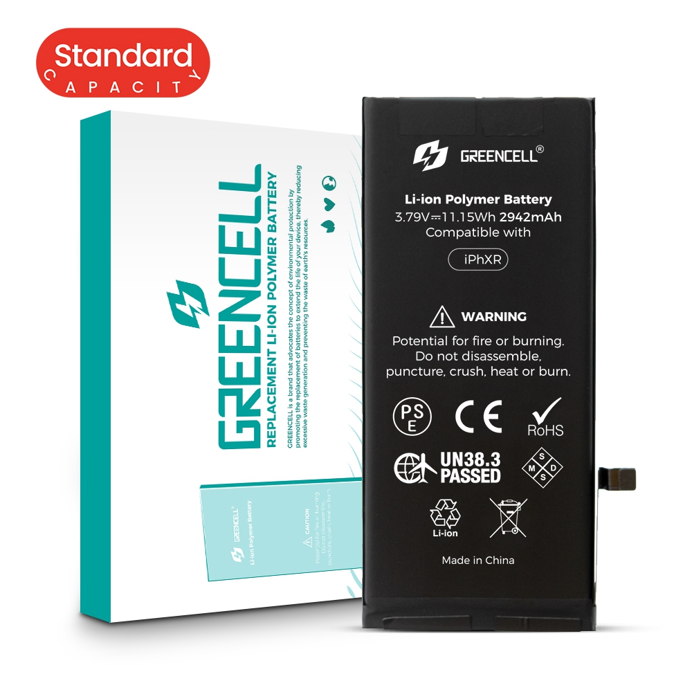 Greencell (2942mAh) iPhone XR Replacement Battery with Adhesive Strips (Original chip best quality in the market )