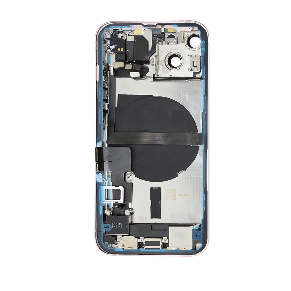 AMPLUS Rear Housing with Full Set Parts for iPhone 13 -Pink