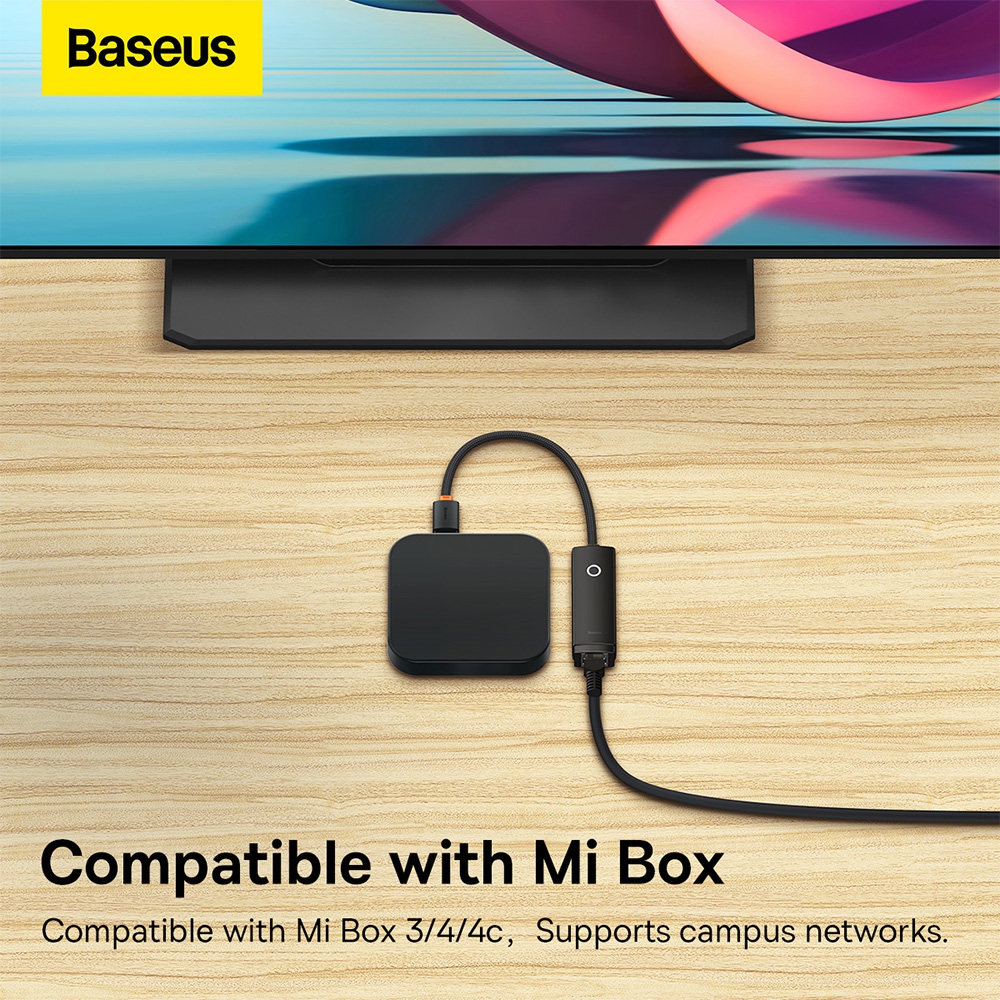 Baseus Lite Series Ethernet Adapter USB-A to RJ45 LAN Port 1000Mbps