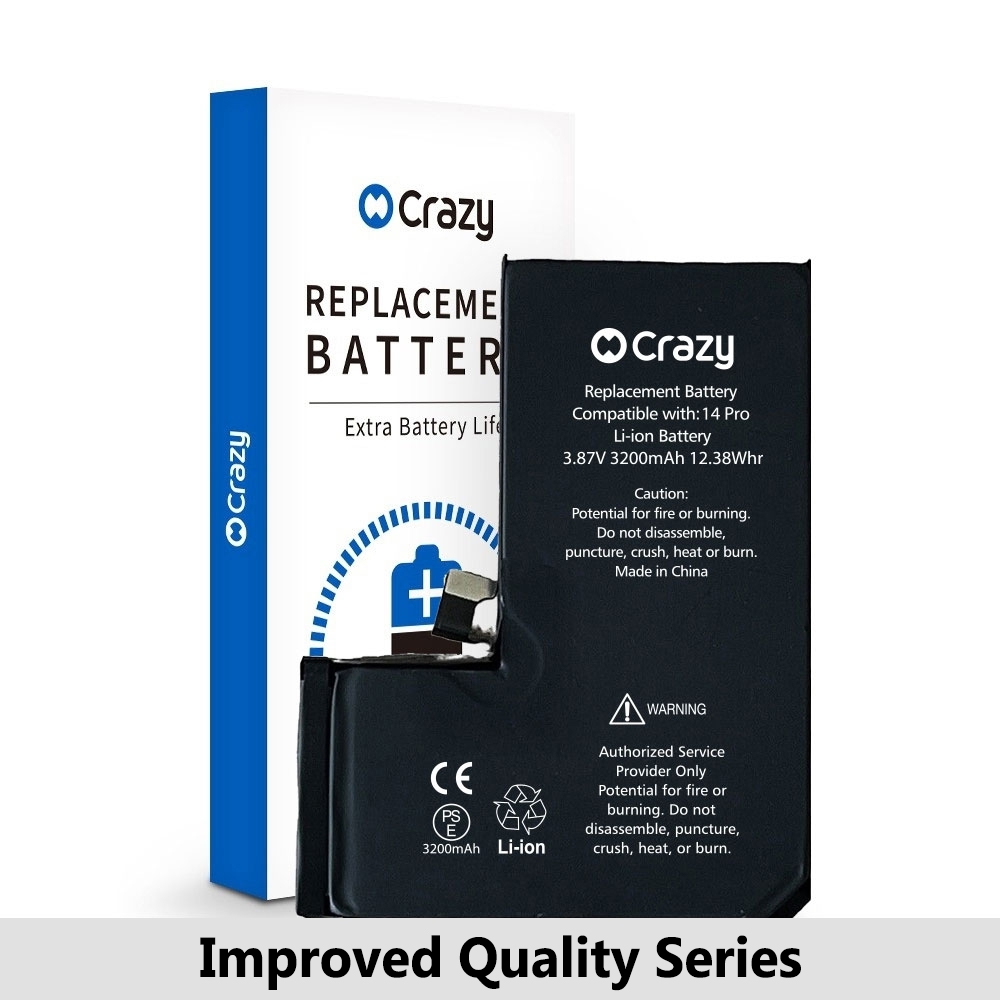 Crazy Improved Quality- iPhone 14 Pro Replacement Battery with Adhesive Strips 3200mAh (TI CHIP: 27546) (Cheapest Price)