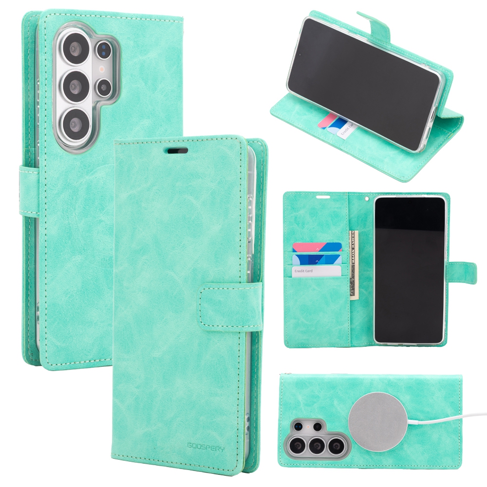 Mercury Blue Moon Diary Case With Magnetic Ring for Samsung Galaxy S26 Ultra-Black