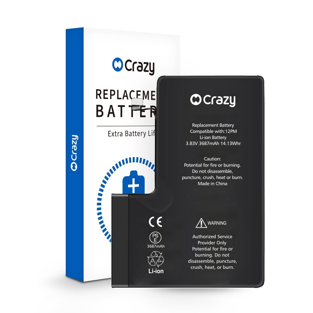 Crazy Improved Quality- iPhone 12 Pro Max Replacement Battery with Adhesive Strips 3687mAh (TI CHIP: 27546) (Cheapest Price)