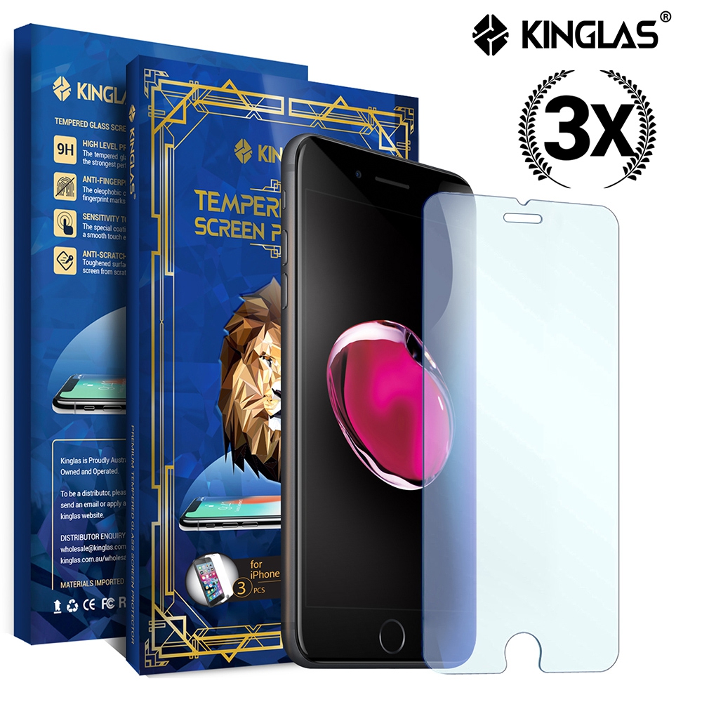 Kinglas 3 PCS 2.5D Standard Tempered Glass Screen Protector*iPhone 6 Plus / 6S Plus / 7 Plus / 8 Plus