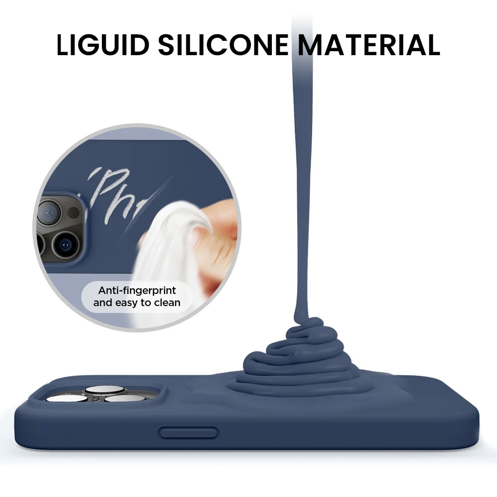 REDEFINE Liquid Silicone Case Cover with Magnetic Ring for iPhone 17 Air Magsafe-Baby Pink