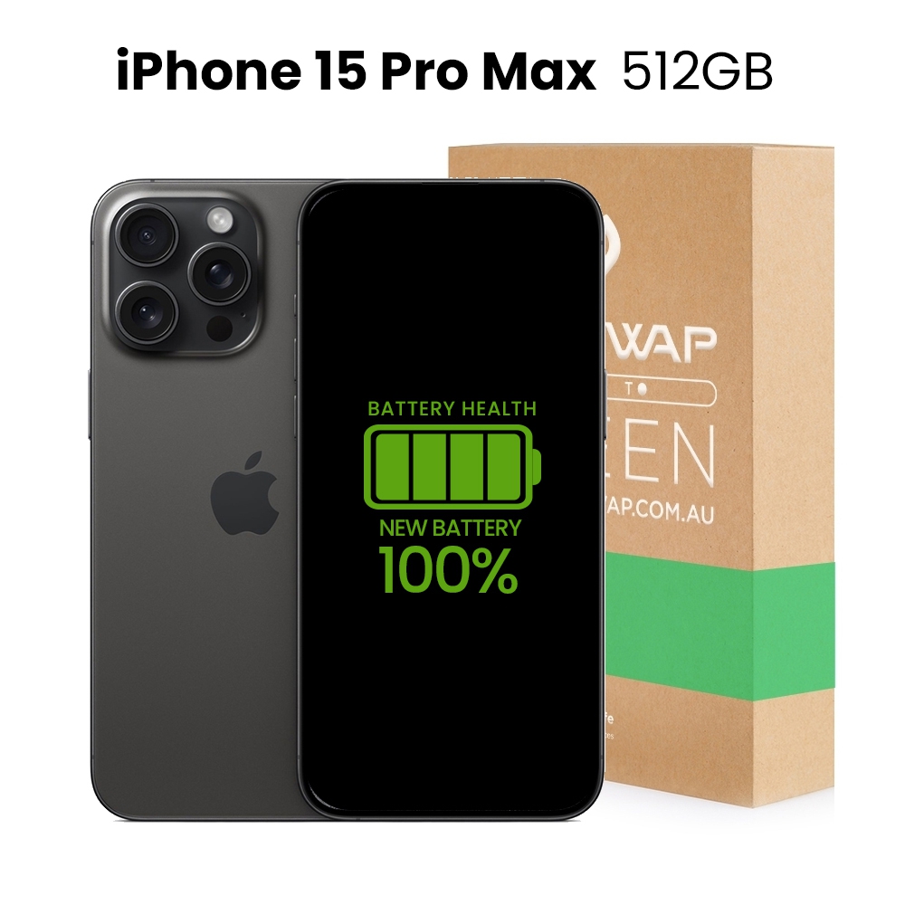 Apple Used Fully Functional iPhone 15 Pro Max 512GB 100% New Battery - Grade A ( As New)-Natural Tit