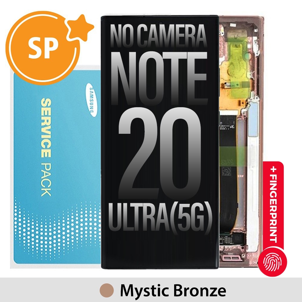 Samsung Galaxy Note20 Ultra N985F/N986B OLED Screen Replacement with Frame GH82-23622D/GH82-23596D/GH82-31461D/GH82-31453D/GH82-31458D (Service Pack)-Mystic Bronze