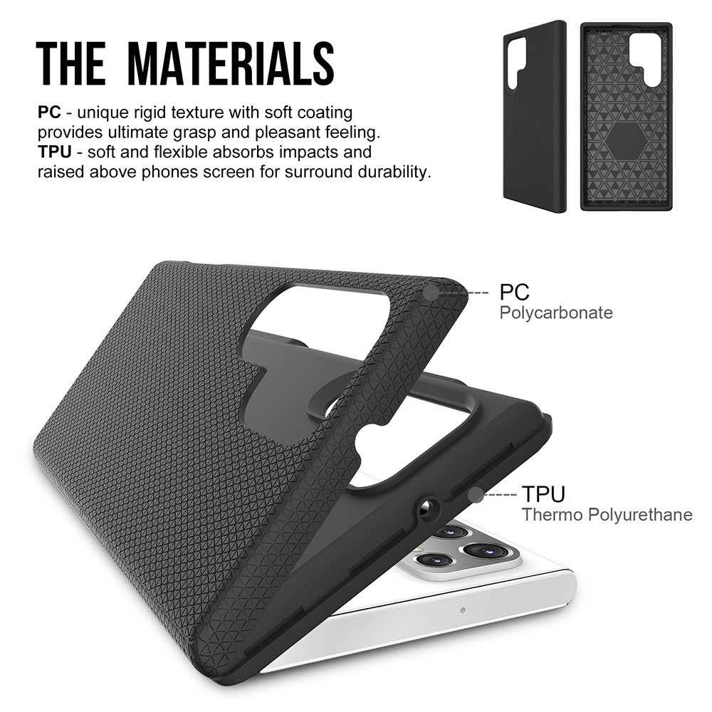 Rhinos Rugged Shockproof Case for Samsung Galaxy S22 Ultra-Rose Gold