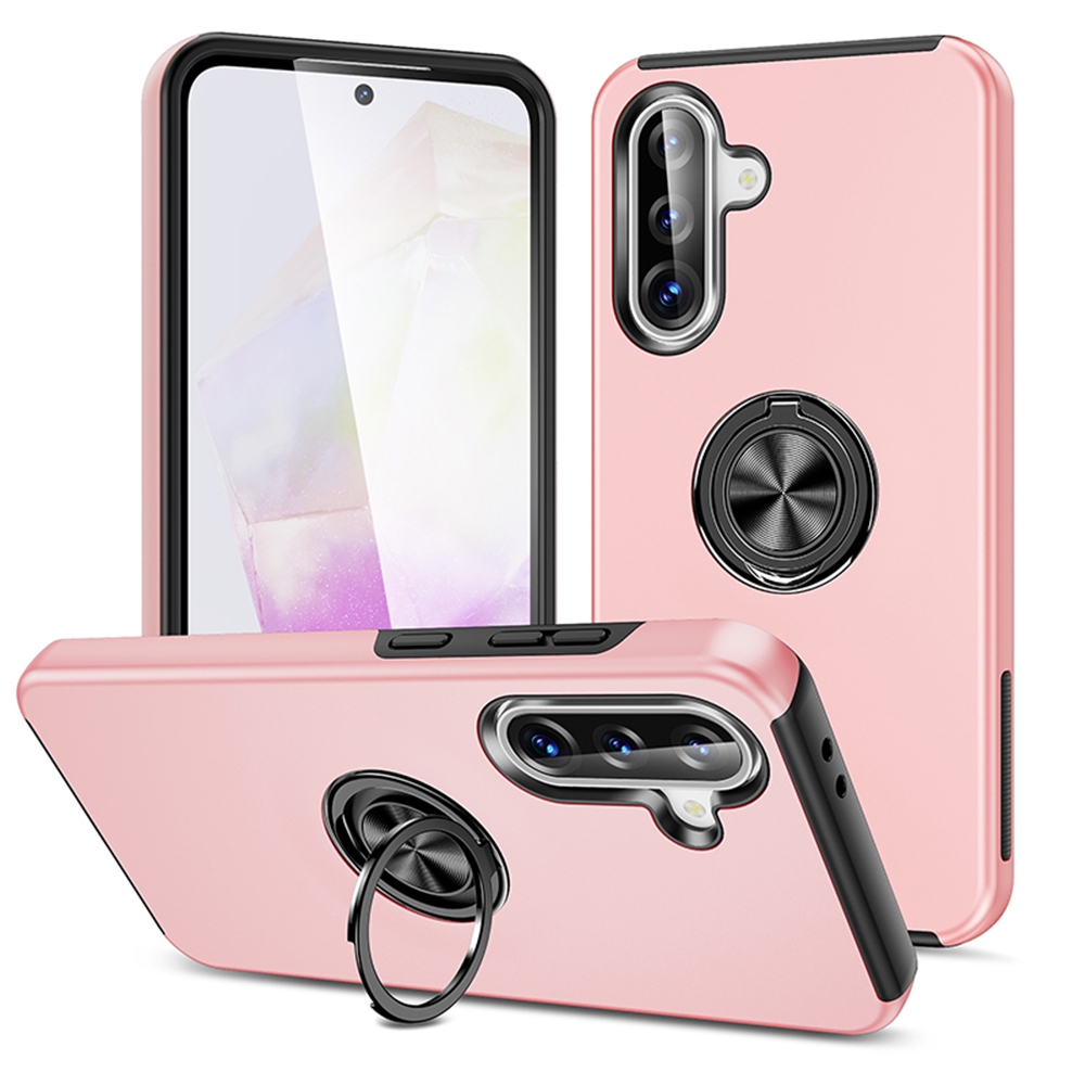 Magnetic Ring Holder Shockproof Case Cover for Samsung Galaxy A57 5G A576-Pink