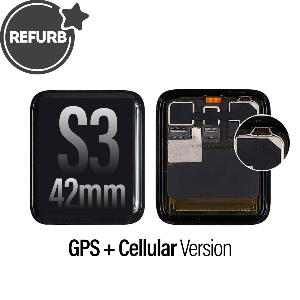 REFURB OLED and Digitizer Assembly for Apple Watch 3 ( GPS +Cellular) (42mm) Screen Replacement