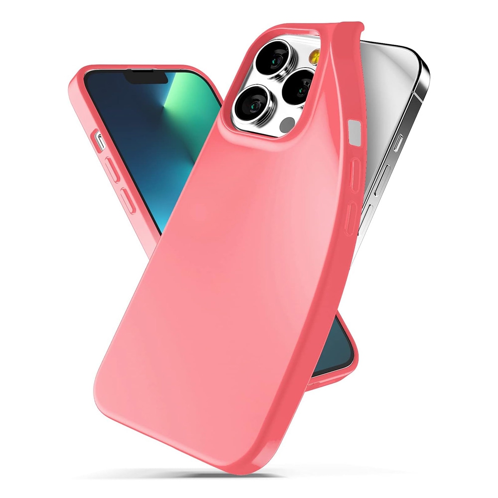 Mercury Soft Feeling Jelly Cover Case for iPhone 13 Pro Max-Red