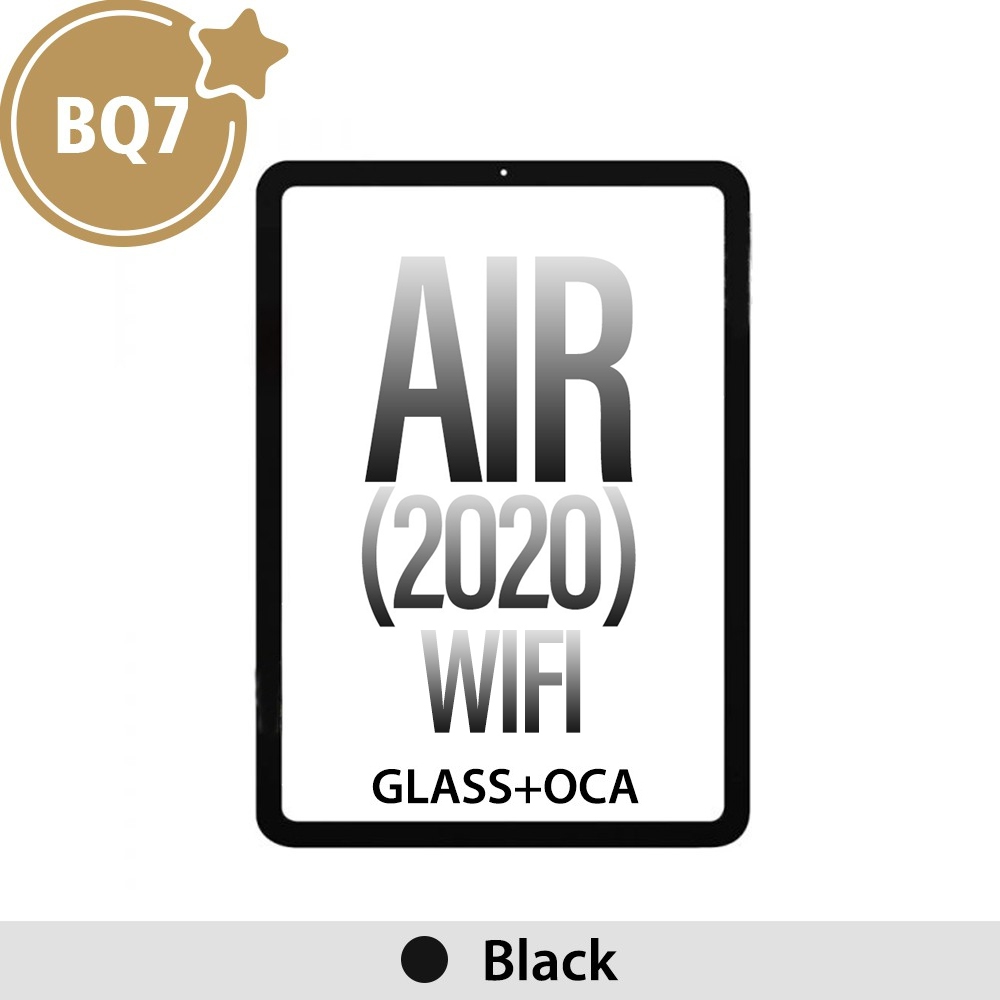 Front Screen Outer Glass With OCA for iPad Air (2020) Wi-Fi (BQ7)-Black