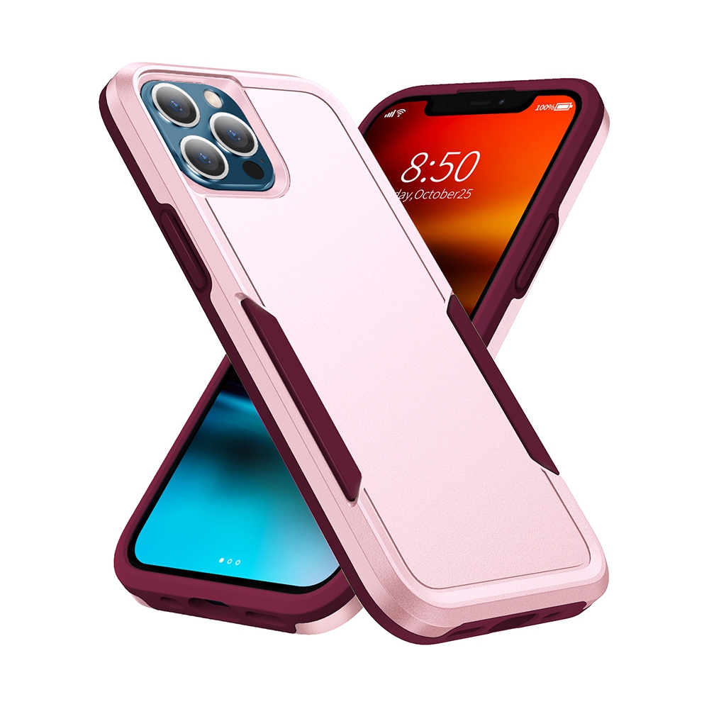 Dual Layer Shockproof Case Cover for iPhone 14 Max (Plus)-Black