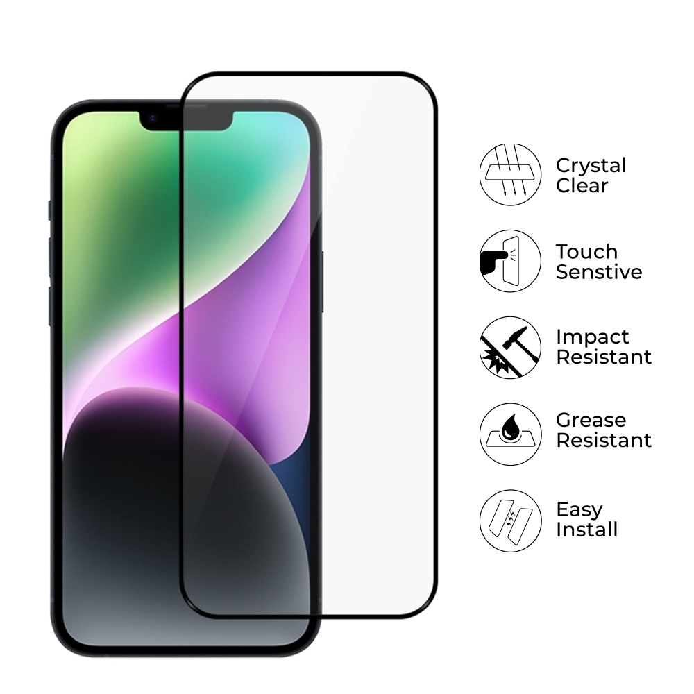 iPhone 16 Pro / 17 / 17 Pro Kinglas 10 Packs 2.5D Full Coverage Silk Printing HD+ Clarity Glass Screen Protector 