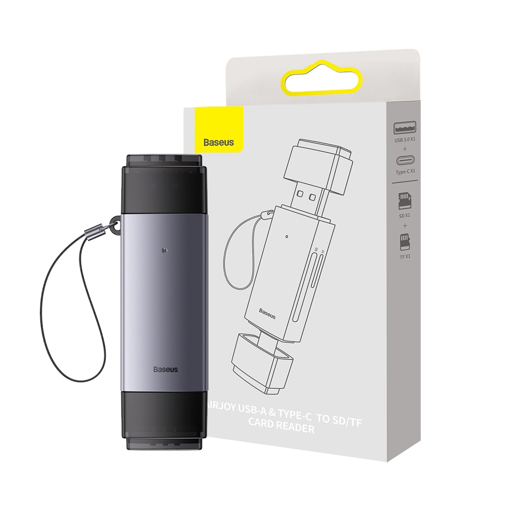Baseus Lite Series USB-A & Type-C to SD/TF Card Reader