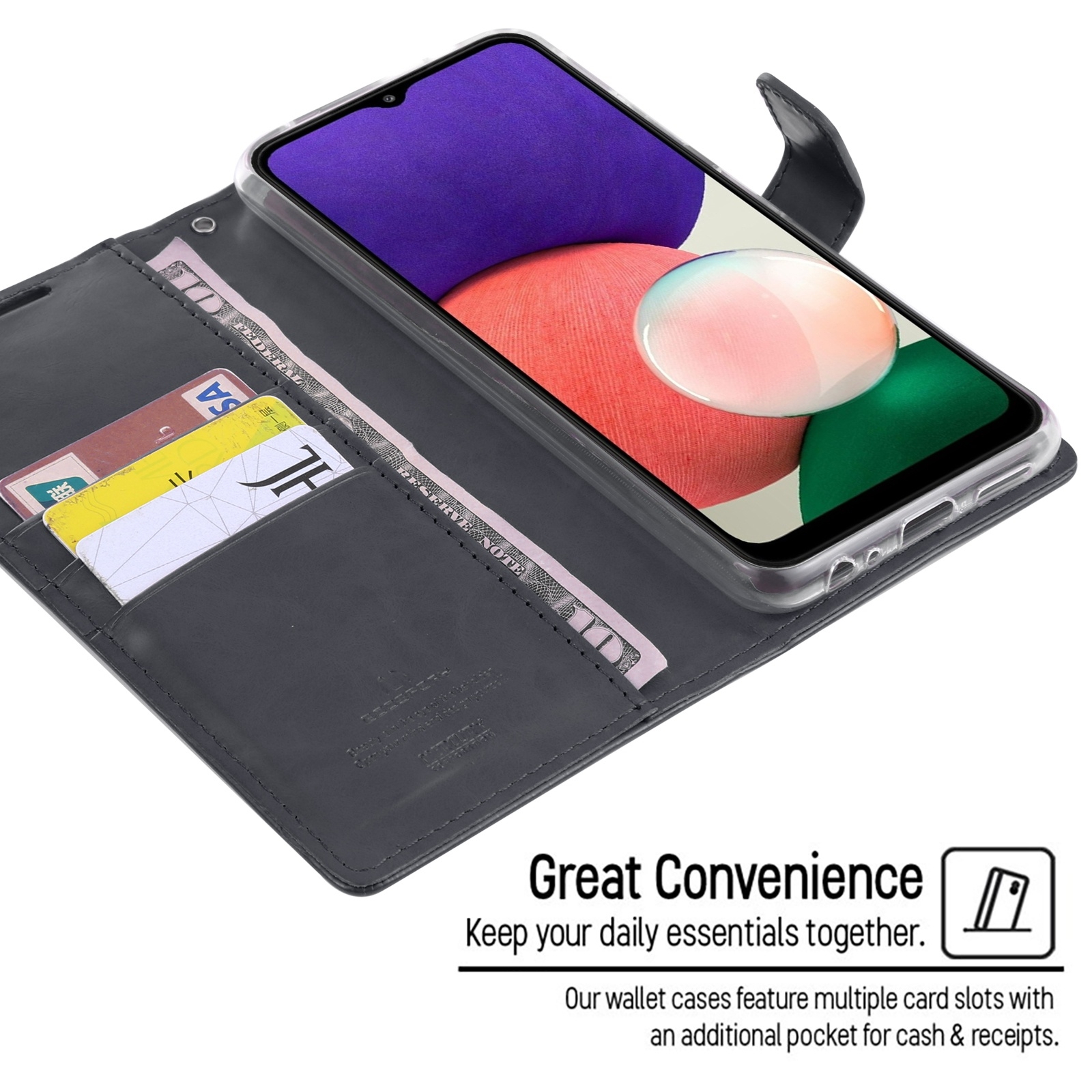 Mercury Blue Moon Diary Cover Case for Samsung Galaxy A22 5G-HotPink