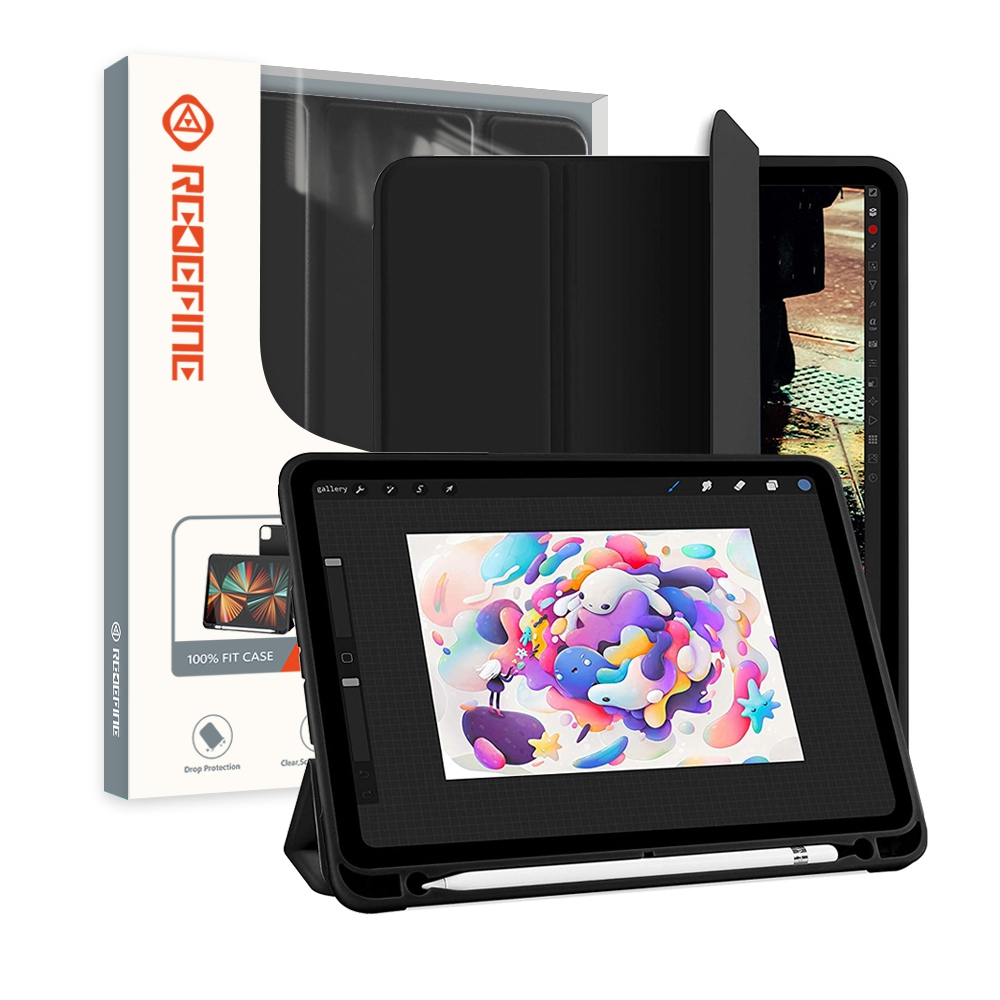 Soft TPU Back Shell Slim Cover Case with Auto Sleep / Wake for iPad Pro 11 (2018) / Pro 11 (2020) / Pro 11 (2021)-Black