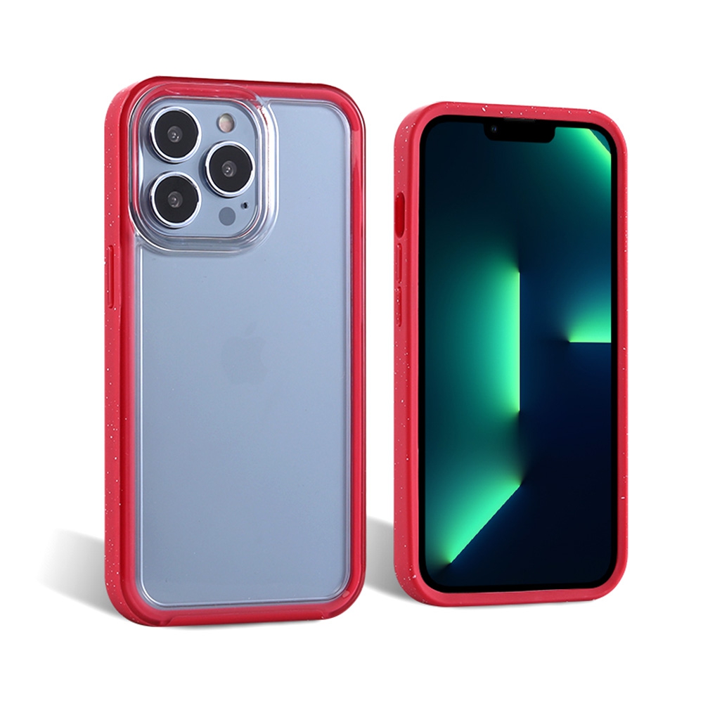 Shockproof Corner Bumper Tract Clear Case for iPhone 13-Navy