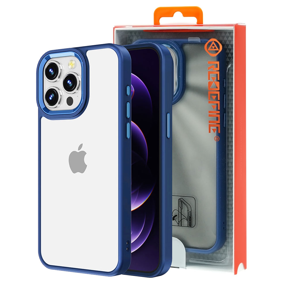 Metal Camera Lens Transparent Protection Shockproof Case for iPhone 15-Black