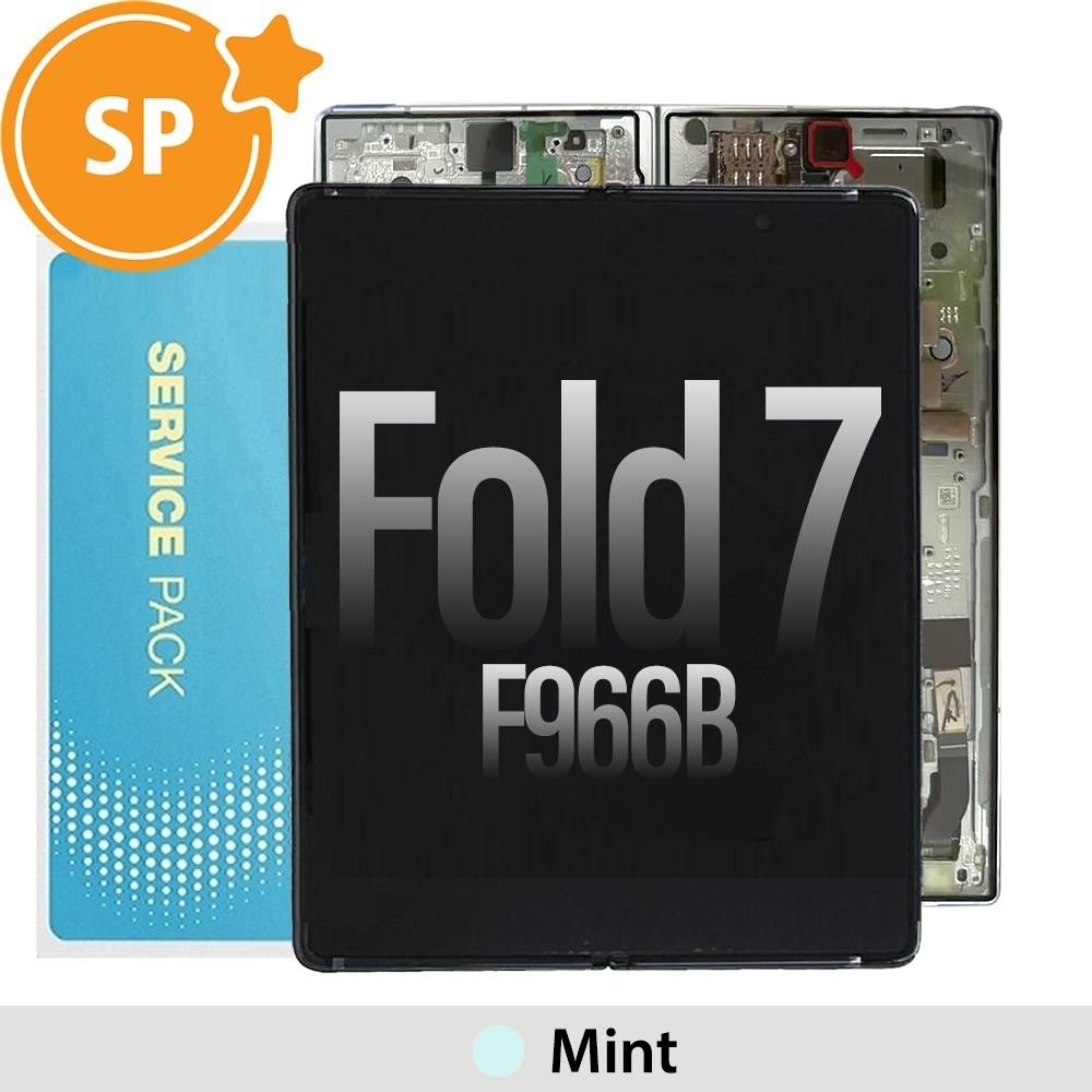 Samsung Galaxy Z Fold7 5G F966B OLED Screen Digitizer Replacement with Frame GH82-37548D (Service Pack)-Mint (Blackout issue fix: https://youtu.be/CEnwc6FKJLk)